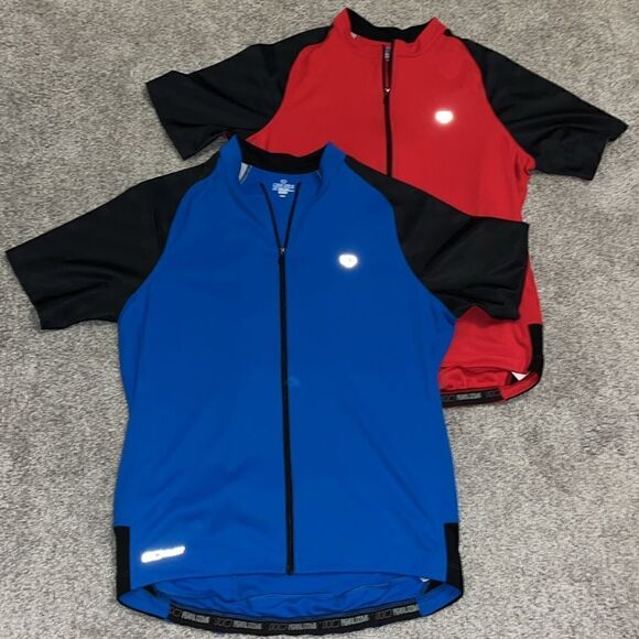 2-Pearl Izumi Select Red & Blue full zipper touring racing bike cycling jersey L - Picture 1 of 8